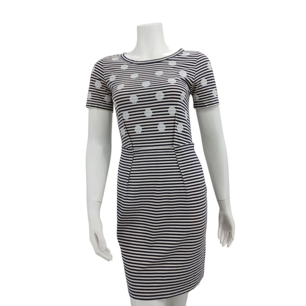 Marc By Marc Jacobs Dress Size S Striped Cotton Zipper